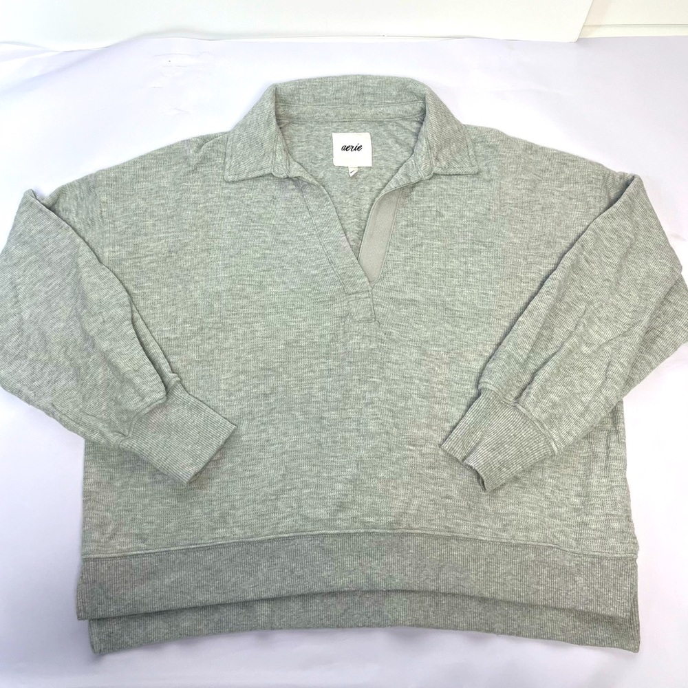 Aerie Polo Gray Sweatshirt | Size S